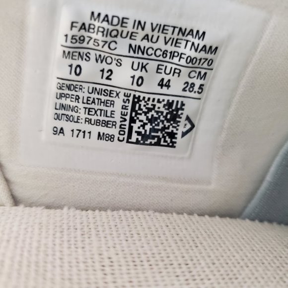 CONVERSE UNISEX chuck taylor sneakers Sz M10  NEW - Picture 7 of 8